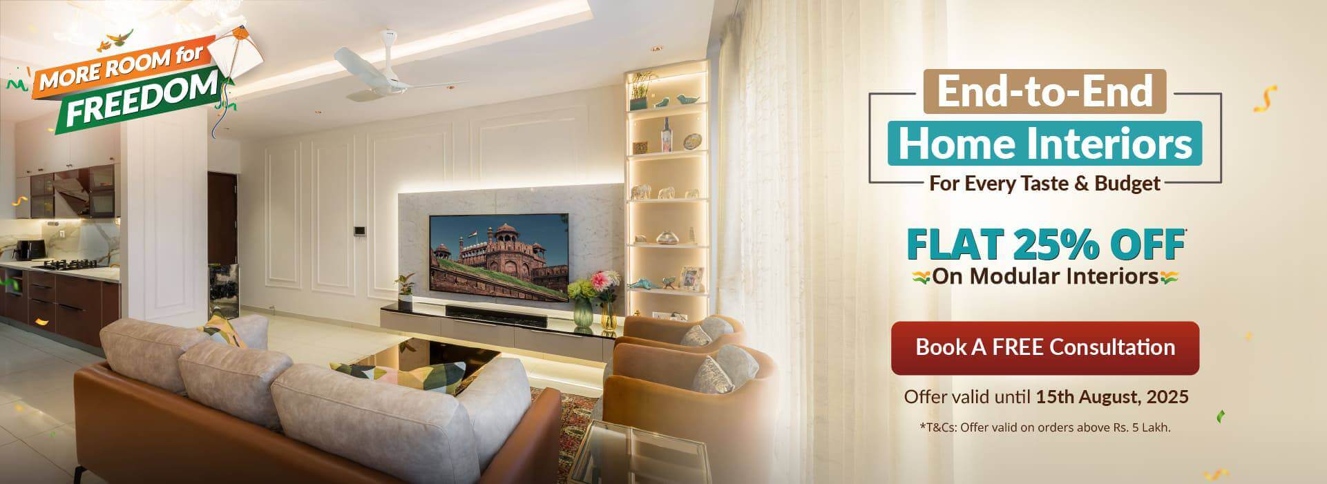 hero page interior design cafe